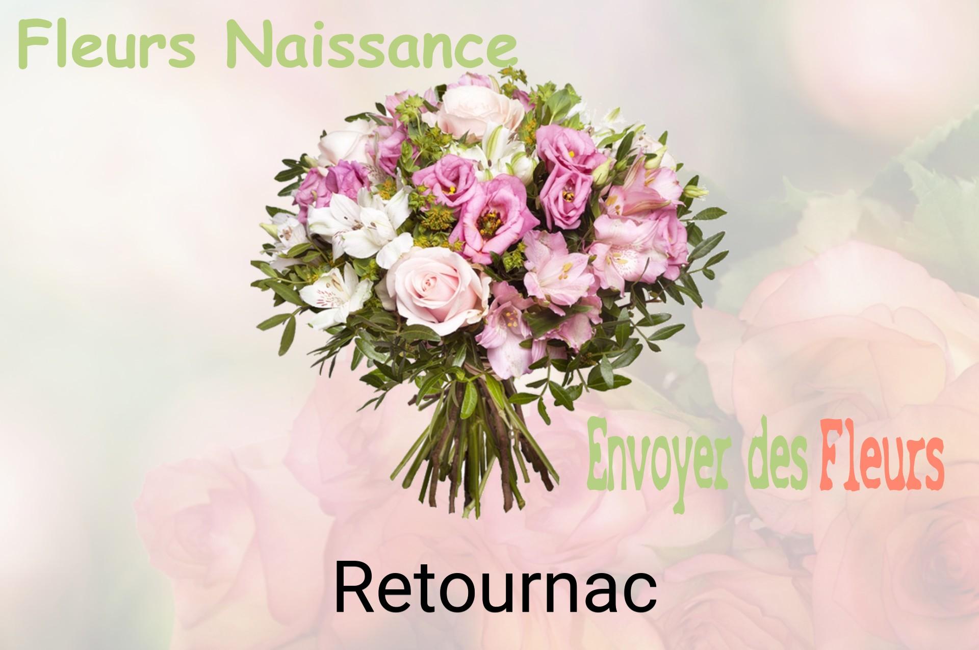 Bouquet de fleurs de naissance livré à Retournac